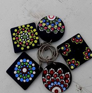 MDF Key Chain By Acrylic Paint 🎨🫟