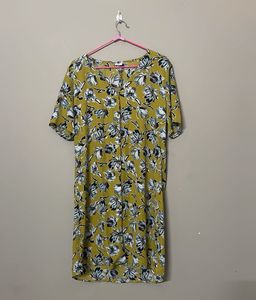 Floral Print Short Sleeve Dress