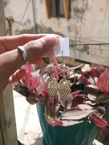 Silver Tone Drop Earrings