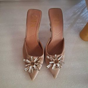 Zara Heels with Jewel Detail