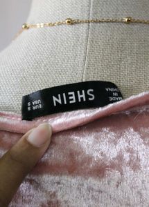 Pink Velvet Crop Top