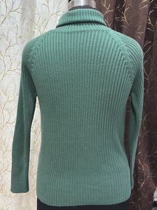 Sage Green Ribbed Turtleneck