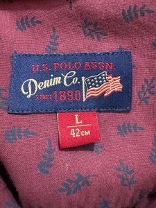 U.S. POLO ASSN Stylish Maroon Patterned Shirt