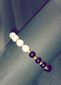 Pearl & Onyx Beaded Bracelet