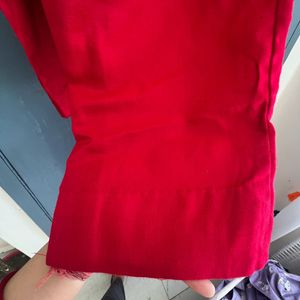 Beautiful Stiched Red Suit With Plazo