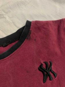 Vintage Yankees MAROON Ringer Tee