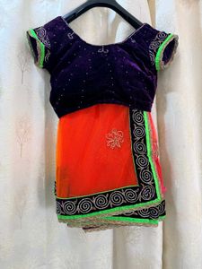 Ombre Diamond work Saree