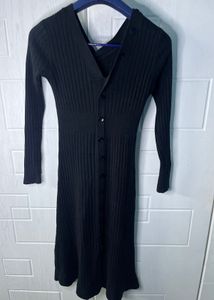 Elegant Black Midi Dress