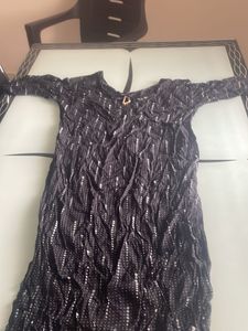 Straight Black Small Size Kurti