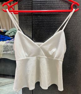 White V-Neck Cami Top