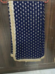 Elegant Navy Blue Dupatta