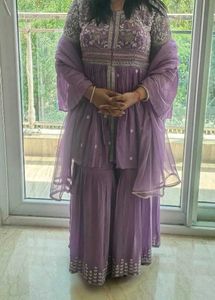 Sharara Suit With Basra Moti Work