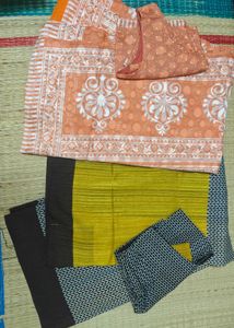 Printed Cotton Saree Combo