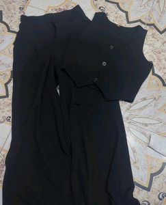 Black Vest And Pants Co-ord Set
