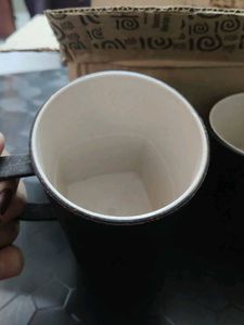 Set of 2 Black Mugs