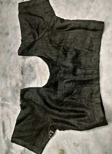 Black color Lenin Crape blouse