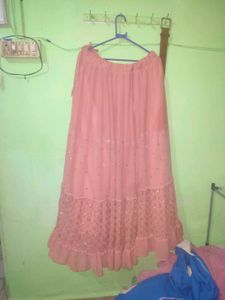 Red Embroidered Anarkali Dress