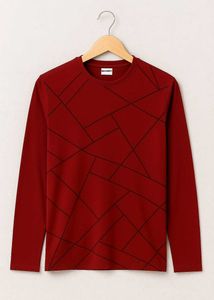 Brand New Geometric Print Long Sleeve Tee