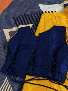 Yellow &amp; Blue Lehenga Set