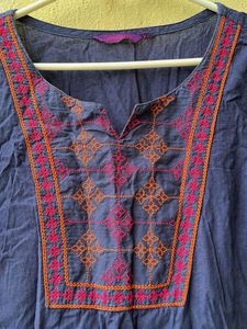 Beautiful 😍 Embroidered Blue Kurta 🤍