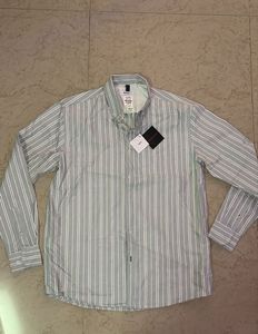 MAVIE Striped Long Sleeve Button-Down Shirt