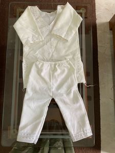 White Embellished Kurta Pajama Set