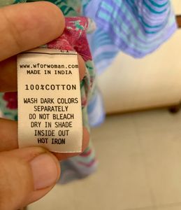100% Cotton W Kurti