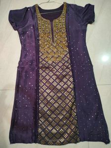 Partywear Kurta Pant Set With Dupatta