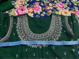 Green Embellished Blouse