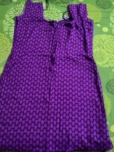 Purple Kurta And Patiala Set