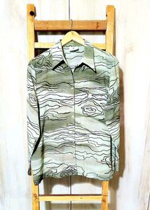 Olive Green Patterned Shirt si,e-42