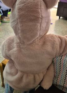 Cute Pink Bear Ear Baby Coat