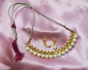 New Pearl &amp; Stone Jewellery Set With Box