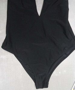 Black Plunge Swimsuit