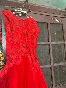 Red Clour Gown New 1 Time Use Only