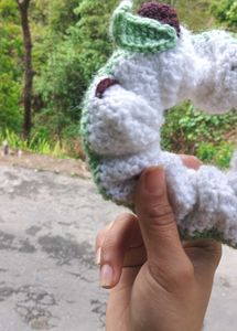 Apple Crochet Scrunchie