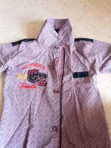 Boy&#39;s Patterned Short Sleeve Shirt
