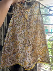 Floral Print Kurta Dhoti Set