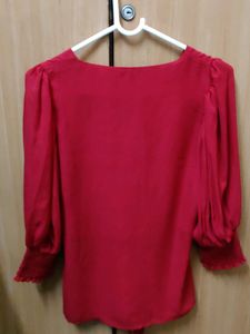 Elegant Bright Red Top