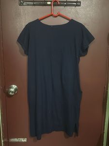 Navy Graphic T-Shirt Dress