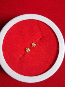 Cute Flower Stud Earrings Gold