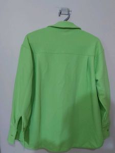 Fluorescent Green Polyester Co Ords Set
