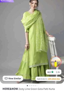 Zesty Lime Gota Patti Garara Set