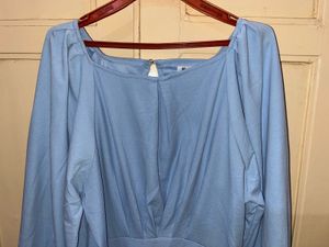 Powder Blue Puff Sleeve Dress
