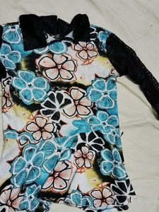 Floral Print Peplum Top
