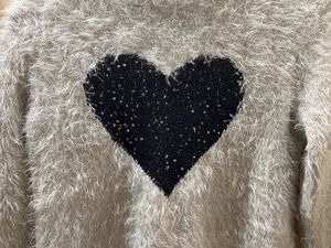Fuzzy Heart Sweater