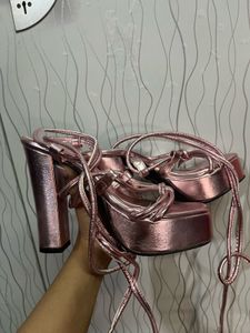 Lace Up High Platform Heel