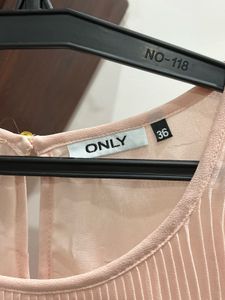 Pink Pleated Top