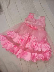 Pink Flower Girl Dress