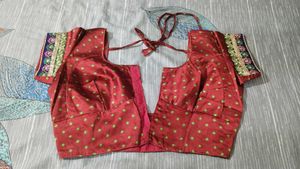 Heavy Bhandhani Sari With Stitch Blouse